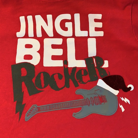 Christmas Graphic T-Shirt Music Lover Jingle Bell Rocker Guitar Velvet 01B15-00 - Picture 2 of 5